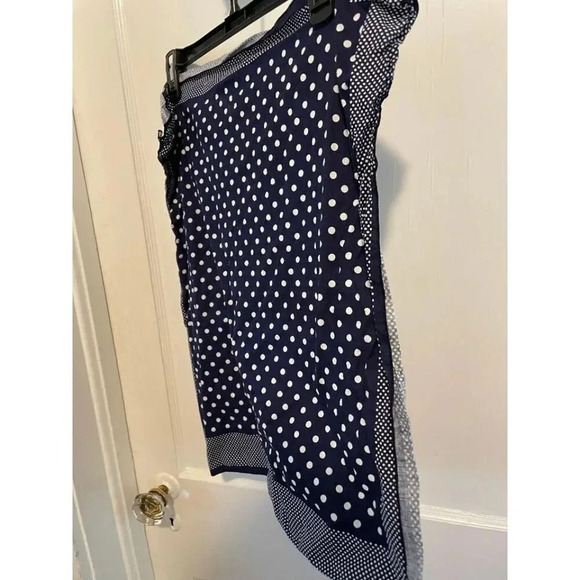 Dark Blue & White Polka Dot Fabric Square - Picture 4 of 7